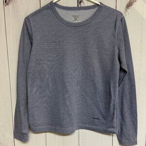 Patagonia Capilene Long-Sleeve Crew Women’s Medium‎ Blue Heather EUC